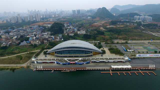 航拍新式建筑