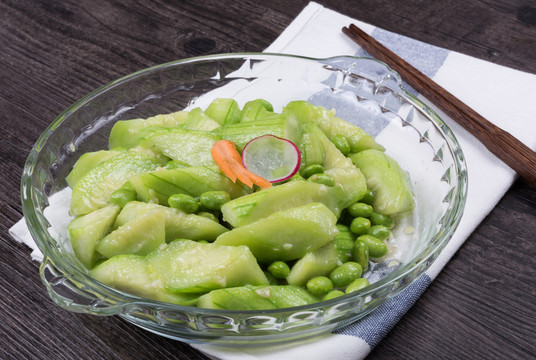 毛豆炒白絲瓜