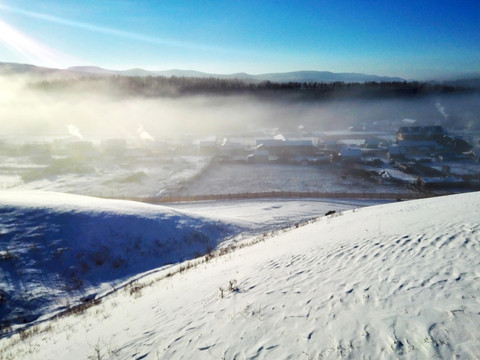 東北山村冬季