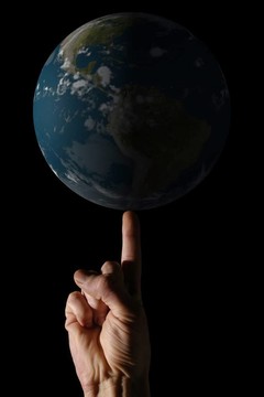 手指上的地球