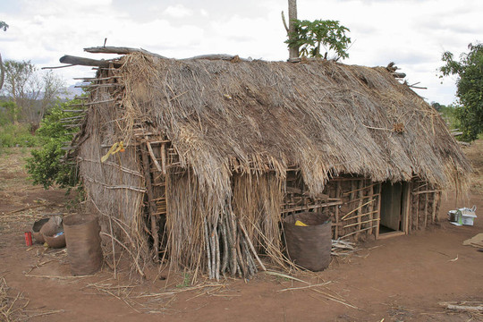 在非洲mudhut