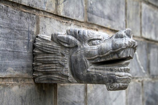 石雕 龍頭