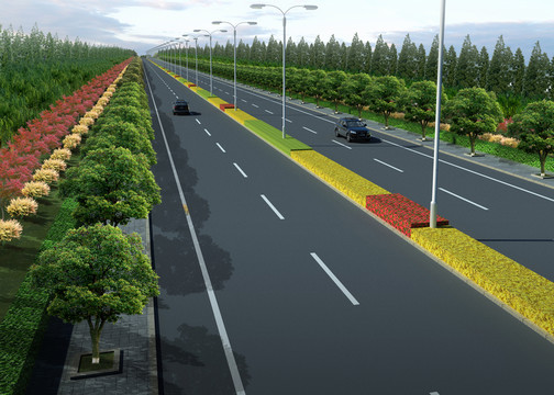 道路公路效果圖