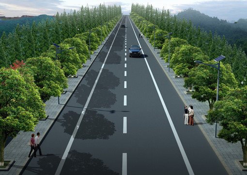 公路道路效果圖