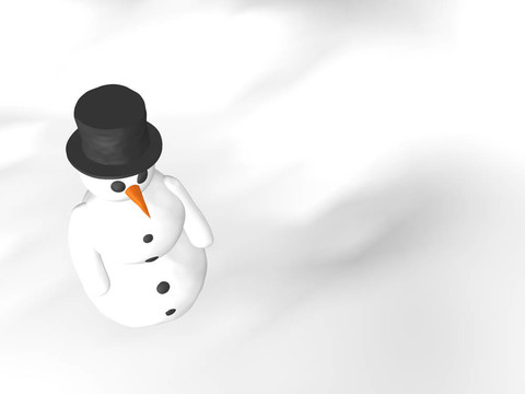 白雪男人