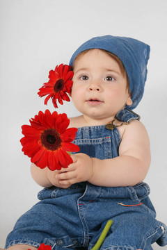 孩子與Flowers