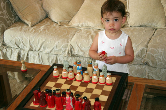 小女孩的棋