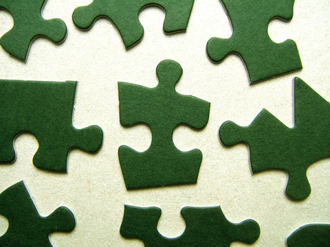 綠色的拼圖