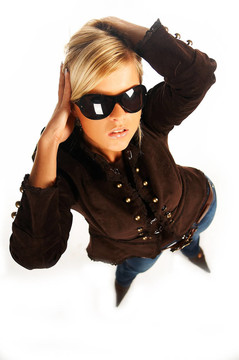 女孩sunglasess