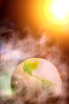 超現(xiàn)實地球與太陽系的照片