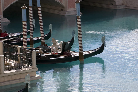 在威尼斯酒店Gondolas