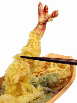天婦羅在筷子