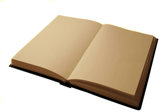 打開空白的書