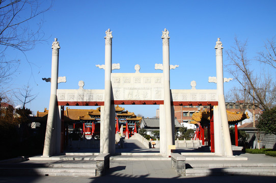 牌坊 文廟 古建筑 古跡