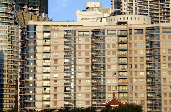 城市的公寓樓