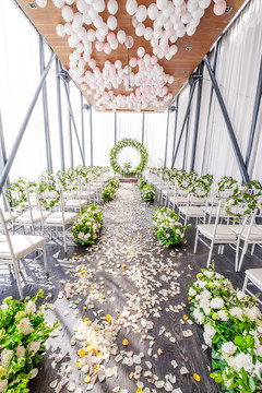 婚禮鮮花步道
