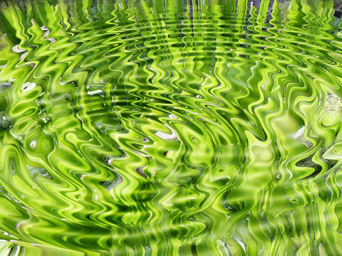 綠色的水浪