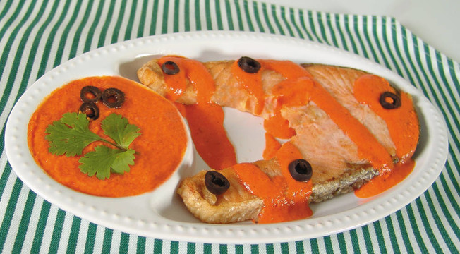 鮭魚牛排
