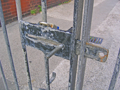 鐵柵和Padlock
