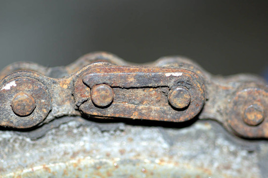 生銹的自行車鏈條