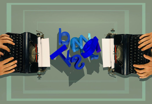 打字機(jī)和3D字母
