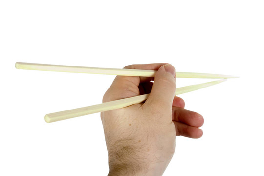 手用筷子