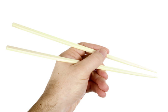 手用筷子