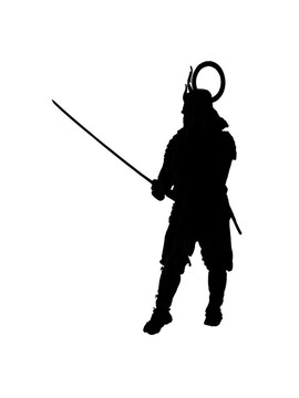 日本武士的剪影