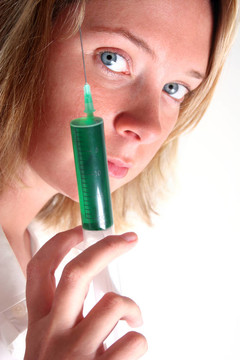 女人用注射器