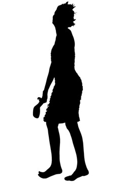 赤腳行走的女人