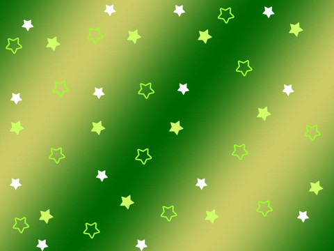 在綠色的星星