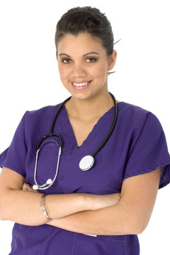 美麗的Hispanic Nurse