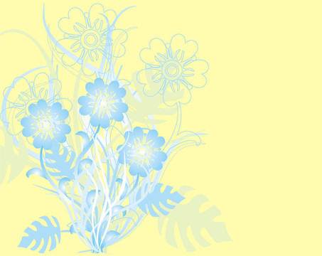 花卉背景；載體
