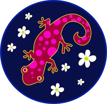斑點(diǎn)的蜥蜴