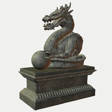 亞洲龍的雕像