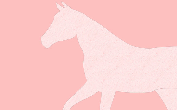 粉红色的马