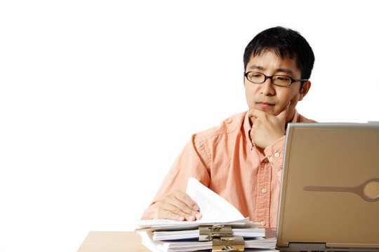 忙碌的商人