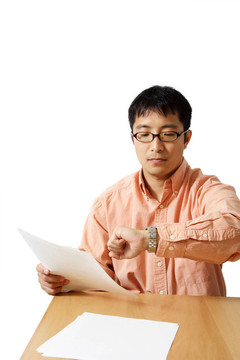 忙碌的商人