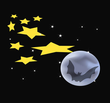 星星月亮的蝙蝠
