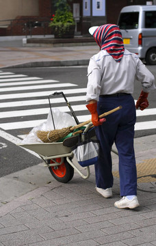 打掃街道