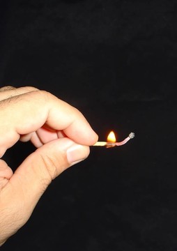 點(diǎn)燃的火柴