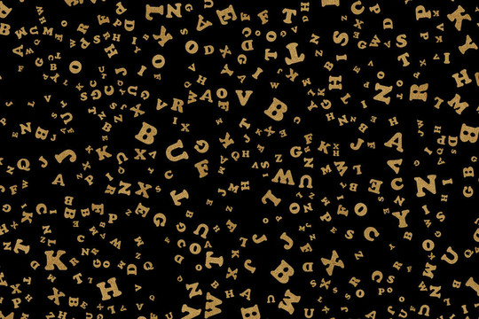 漂浮的字母