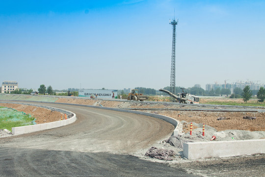 道路建設(shè) 道路施工 鋪瀝青