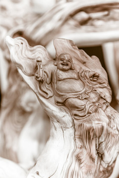 木雕藝術(shù)彌勒佛