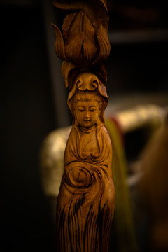 木雕藝術(shù)觀音像