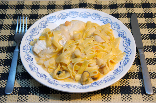 魚(yú)義大利面。