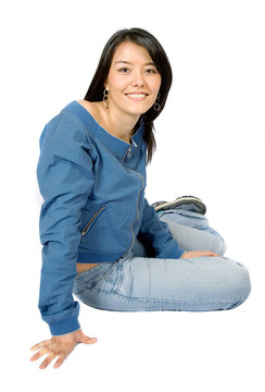 休閑的女性肖像