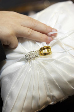 Ring Bearer Pillow的結婚戒指
