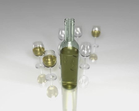 帶深度的酒瓶