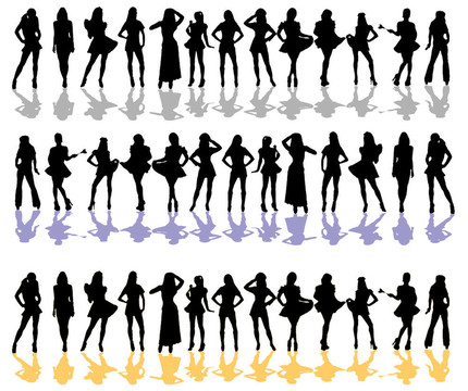 女人的輪廓顏色